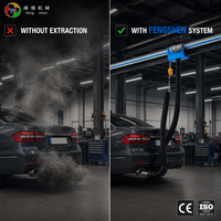 Tuyau d'évacuation motorisé sur rail certifié CE, personnalisable, résistant à la chaleur 220°C, pour garage et usine