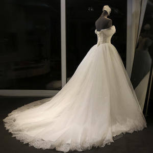 AL1097 2025 nuevo verano Simple blanco cola larga francés principal vestido de novia vestido de baile novia de lujo vestido de novia playa - Product Image 4