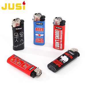 Briquet à Roue Rotative JUSI, Flamme Bleue Jet, Coupe-Vent, Personnalisé, en Métal, Créatif, Imprimé - Product Image 1