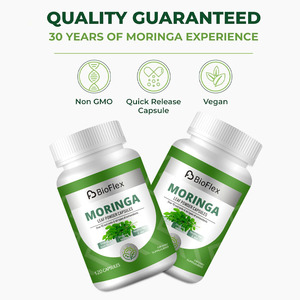 Prix de gros Capsules d'extrait de poudre de feuille de moringa biologique pur 100% Supplément à base de plantes OEM de marque privée pour adultes en vente - Product Image 3