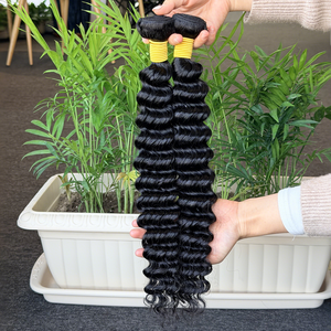 Extensiones de Cabello Humano Remy Brasileño 100% Natural, Ondulado Profundo, Paquetes de Cabello de 100g, 12-32 Pulgadas, Color Negro Natural, Venta Directa de Fábrica - Product Image 6