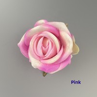 Rose artificielle réaliste 7 cm en velours, légère, pour corsage, décoration de mariage, fête des Mères, Saint-Valentin, DIY gâteau