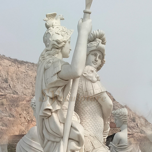 Statua a grandezza naturale europea antica <span class=keywords><strong>pietra</strong></span> greca uomo e donna guerriero statue coppia romana guerriero statua - Product Image 5