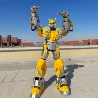 Costume de mascotte robot transformable en EVA personnalisé, avec LED lumineuses, pour événement commercial ou d'inauguration
