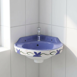 Black round wash basin hotel home pedestal basin wash basin with overflow free standing sink bathroom ceramic single hole hotel - Product Image 3