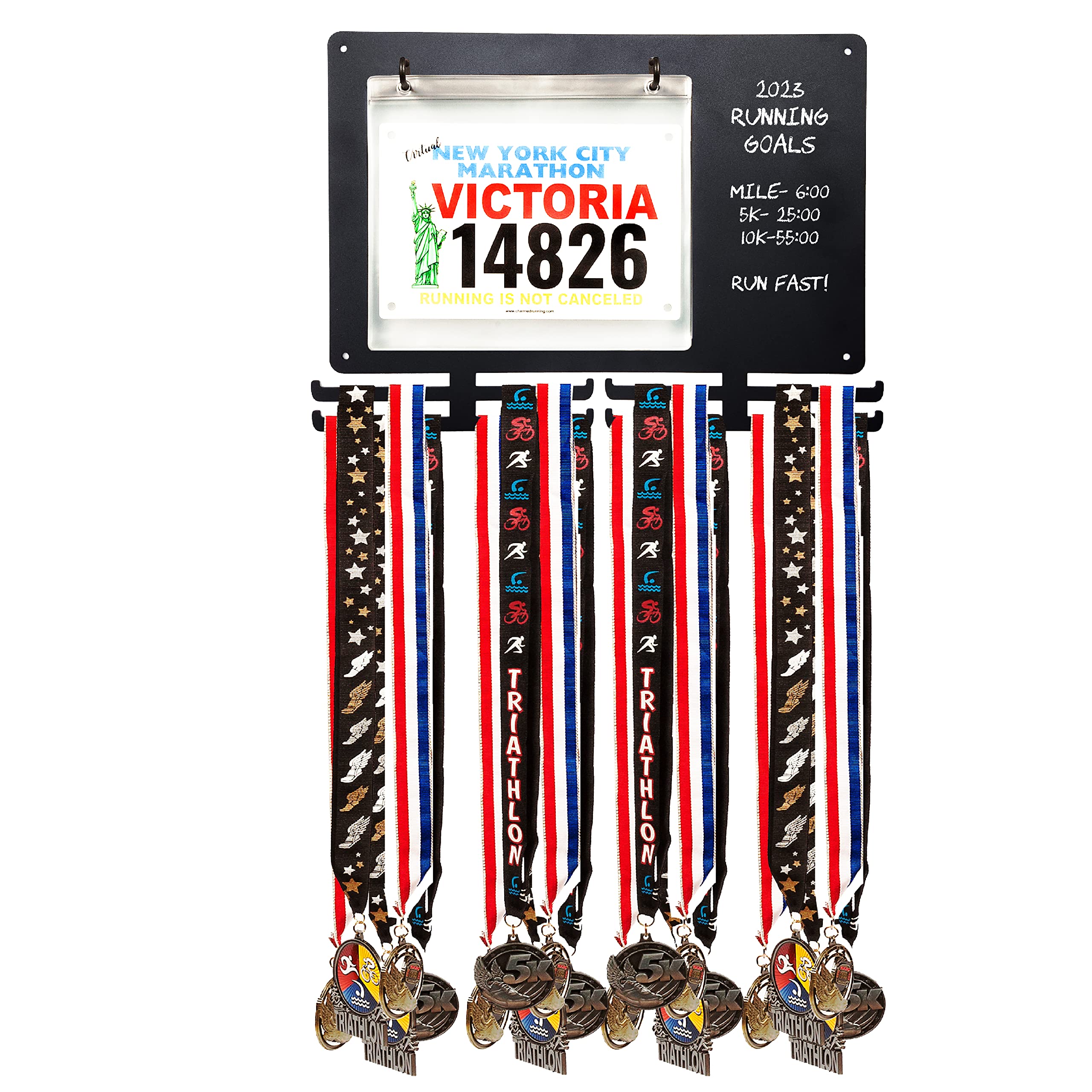 CREATCABIN Triathlon Médaille Cintre Présentoir Sport Fer Natation Vélo