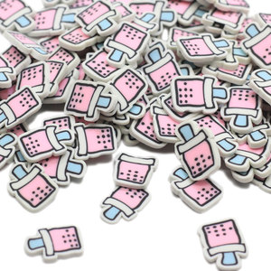 ขนมอบะจากข้าวไทยชามิดินโพลิเมอร์อาหารโรยชาฟองโรยตกแต่งเล็บชิ้นขนมขนาดเล็ก - Product Image 5