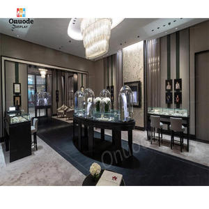 Meubles de présentation de bijoux de luxe sur mesure avec éclairage LED, matériaux bois/métal pour la décoration intérieure des magasins de détail - Product Image 5