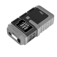 Démarreur de batterie 6 en 1 ABS à double cylindre avec écran LCD, chargeur de batterie externe, batterie au lithium et moniteur de pression des pneus