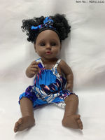 Poupée de mode réaliste en vinyle de 46 cm (18 pouces) avec cheveux africains noirs ondulés, jouet doux pour bébé, poupée reborn