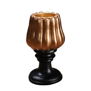 Portavelas de Calabaza de Halloween de Mystic Arts, Base Dorada y Negra, Adorno Decorativo para el Hogar, Hotel o Restaurante - Product Image 5