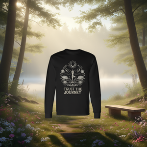 Camiseta de manga larga Trust The Journey Yoga Spiritual Boho Lotus Moon - Product Image 3