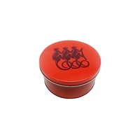 Nouvelle arrivée : boîte ronde en métal pour biscuits et en-cas, option de logo personnalisé, boîte cadeau en métal de haute qualité
