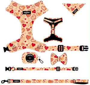 Arnés Ligero para Perro con Diseño Floral Jacquard y Collar Ajustable Suave con Sublimación, Conjunto de Arnés y Collar para Perro, Accesorios para Gatos y Dachshunds - Product Image 5