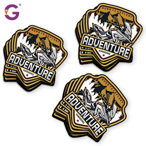 Autocollants d'aventure personnalisés en PVC résistants aux UV, autocollants adhésifs <span class=keywords><strong>pour</strong></span> la décoration des casques et des <span class=keywords><strong>camping</strong></span>-cars, autocollants imperméables imprimés - Product Image 1
