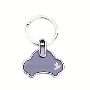 Vente en gros de porte-clés artisanaux de vente directe personnalisés tôle d'acier noire double face artisanat touristique production de porte-clés souvenirs - Product Image 5