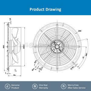 For W2E250-CE65-02 230VAC 2550RPM 115W 0.51A 1660m3/h Electric Ball Bearing 300mm OEM/ODM Axial Cooling <b>Fan</b> - Product Image 4