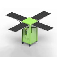 Générateur solaire mobile industriel ENERGYFIT S500-10 10 kW sur remorque avec 4 panneaux monocristallins de 230 W