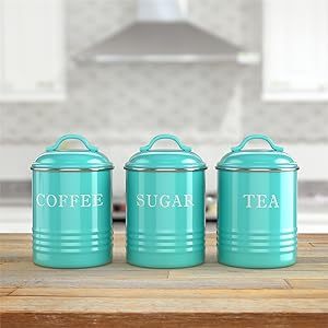 Metal Round Shape Tinplate Powder Coating <strong>Coffee</strong> <strong>Tea</strong> <strong>Sugar</strong> Powder Coating <strong>Coffee</strong> <strong>Tea</strong> <strong>Sugar</strong> Air Tight Storage <strong>Canister</strong> Pink - Product Image 4