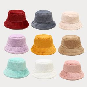 Sombrero de Pescador de Piel Sintética de Conejo de Color Sólido, Cálido y Afelpado para Mujer, Ideal para Invierno y Actividades al Aire Libre, Personalizable - Product Image 1