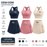 Ensemble 2 pièces Y2K personnalisé avec logo pour femme : short brodé et tenue de sport/yoga 2026