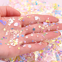 Forme Flocons Paillettes Visage Nail Art Décoration Mix Couleur Loose Glitter Sequin PVC OPP Sac Image Décoration Chaussures Coquillages
