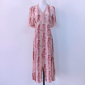 Vestido Maxi Bohemio con Estampado Floral Personalizado para Mujer, Vestidos para Fiestas en el Jardín - Product Image 3