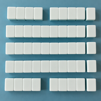 Tuiles de Mahjong Américaines au Design Moderne du Milieu du Siècle, Ensemble de Jeu de Mahjong en Acrylique Massif