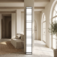 Vitrine verticale personnalisée en acier inoxydable avec éclairage LED et acrylique givré, étagère de présentation à compartiments ouverts, meuble de salon sur pied