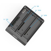 FIDECO 3 Bay ABS USB 3.0 5Gbps HDD SSD Dock 2.5 3.5 SATA IDE Clone Docking Station duplicatore di disco rigido