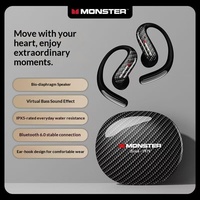 Écouteurs sans fil MONSTER MQ037, type tour d'oreille, sportifs, anti-bruit, non intra-auriculaires, haute qualité, IPX5, pour la course et le sport