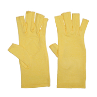 Gants de compression multicolores à demi-doigts, analgésiques, chauffants, pour le traitement des rhumatismes et de l'arthrite.
