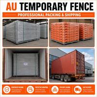 Panneaux de clôture de sécurité temporaires en fer, revêtement poudré orange, écologiques, imperméables, 1,8 m de haut, base en béton, construction australienne