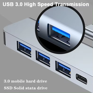 Usine 5 en 1 <span class=keywords><strong>USB</strong></span> Type <span class=keywords><strong>C</strong></span> Hub Splitter Adaptateur avec 4K <span class=keywords><strong>HDMI</strong></span> Connecteur Multiport station d'accueil USB3.0 PD Pour PC Ordinateur - Product Image 6