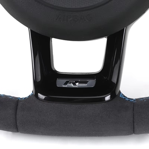 พวงมาลัยหนังแบบเจาะรูครึ่งวง รุ่น <span class=keywords><strong>R</strong></span> <span class=keywords><strong>Line</strong></span> สำหรับรถยนต์ VW Golf 5 6 7 <span class=keywords><strong>R</strong></span> MK5 6 7 <span class=keywords><strong>Polo</strong></span> CC B6 B7 - Product Image 5