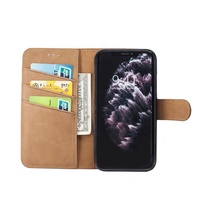 Étui portefeuille magnétique 2-en-1 en cuir véritable OEM de qualité supérieure de Guangzhou, anti-rayonnement EMF et anti-RFID, pour 11 Pro/12 Pro