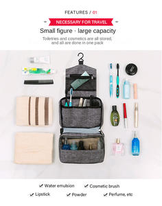 <span class=keywords><strong>Bolsa</strong></span> <span class=keywords><strong>de</strong></span> Cosméticos Portátil Impermeable <span class=keywords><strong>con</strong></span> Cierre y Gancho para Colgar, Organizador <span class=keywords><strong>de</strong></span> Viaje, Diseño Personalizado <span class=keywords><strong>de</strong></span> Fábrica China - Product Image 4