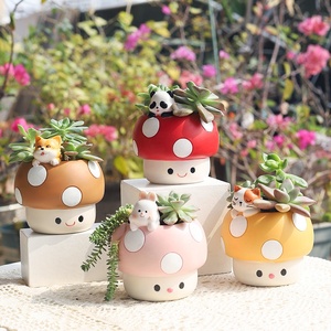 <span class=keywords><strong>Contenitori</strong></span> per vasi di fiori in resina divertente ai funghi piccoli e piccoli oggetti succulenti <span class=keywords><strong>da</strong></span> scrivania <span class=keywords><strong>da</strong></span> ufficio - Product Image 1