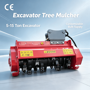 Broyeur forestier <span class=keywords><strong>hydraulique</strong></span> monté sur excavatrice, tendance du moment, pour le défrichement forestier, certifié CE - Product Image 4