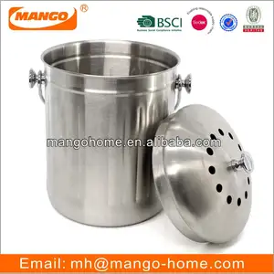 Tempat Sampah Dapur Stainless Steel Ember Kompos Dapur