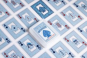Cartas <span class=keywords><strong>de</strong></span> Juego Rectangulares Impermeables Personalizadas Hoyle, Logotipo <span class=keywords><strong>de</strong></span> As <span class=keywords><strong>de</strong></span> Espadas Azul, Estuche <span class=keywords><strong>de</strong></span> Plástico Transparente, Juego <span class=keywords><strong>de</strong></span> Cartas para Exteriores, Piscina, Viajes - Product Image 3