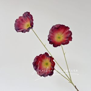 3D Artificial Poppy <b>Flowers</b> Single Branch High Simulation <b>Silk</b> Wedding Decor Outdoor Photography Props - Product Image 4