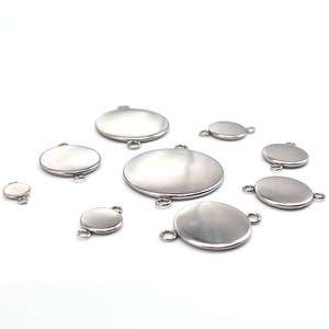 Stainless Steel 14mm Round Gold Cabochons Base Tray Bezels Blank Setting <strong>Supplies</strong> for <strong>Jewelry</strong> Making Findings Bracelet Pendant - Product Image 3