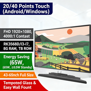 Señalización Digital 4K y Pantalla Digital de 43 Pulgadas, Tablero de Menú Digital con Pantalla Táctil Capacitiva IR de 20 Puntos, Pantalla Publicitaria Multimedia - Product Image 3