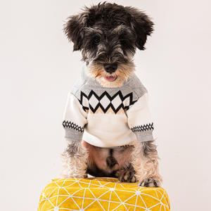 Suéter de Invierno para Mascotas con Diseño Europeo y Americano, con Letras y Patrones Geométricos a la Moda, para <span class=keywords><strong>Perros</strong></span> Pequeños/Medianos (<span class=keywords><strong>Schnauzer</strong></span>/Corgi) - Product Image 4