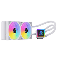 Refroidisseur liquide pour processeur SNOWMAN KS240-ARGB-WH blanc 240 mm, radiateur de refroidissement par eau anti-fuite pour processeur Intel AMD à haute puissance thermique