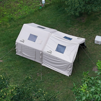 Tente de camping gonflable Coody 8.0+Framed Foyer Air Tent - Beige, grande tente de glamping, prix d'usine, tente gonflable pour le camping en plein air