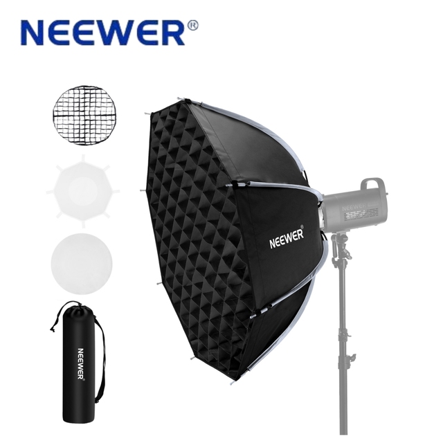 Neewer 35"/90cm Octagonal Softbox, Quick Release Bowens Mount Softbox With Honeycomb Grid, Light Diffusers, Bag for Rgb Cb60