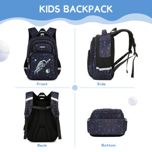 Mochila Escolar Personalizada de 16 Pulgadas para Niños y Niñas de 6 a 12 Años - Juego de 3 Piezas con Estampado Espacial, Lonchera y Estuche para Lápices - Product Image 6