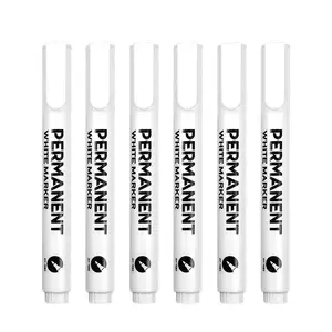 Hot Sale Paint Ink White Marker 6 Stück Schnellt rockn ender wasserdichter permanenter weißer Markierung stift